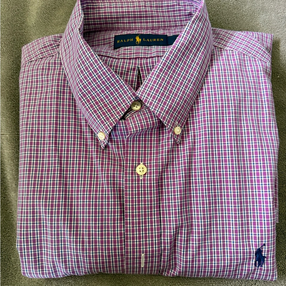 Ralph Lauren Purple Casual Button Down Shirt